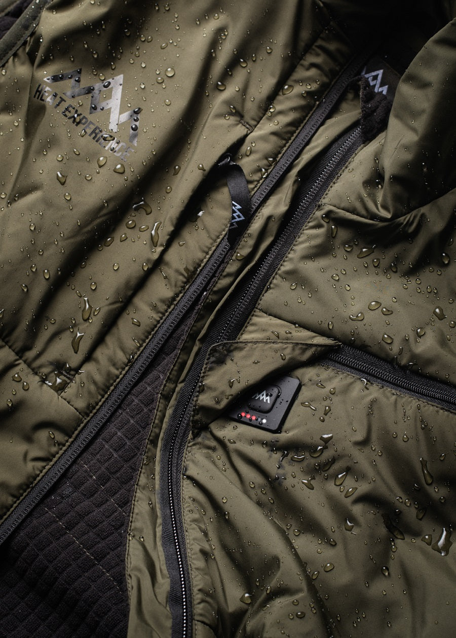 Heat Experience Heated Hunt Vest Womens V2 M Olive Green