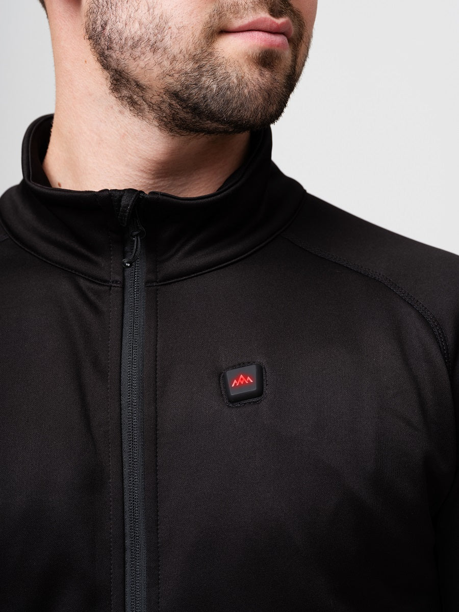 Heat Experience Heatx Heated Fleece Sweater Mens S Black