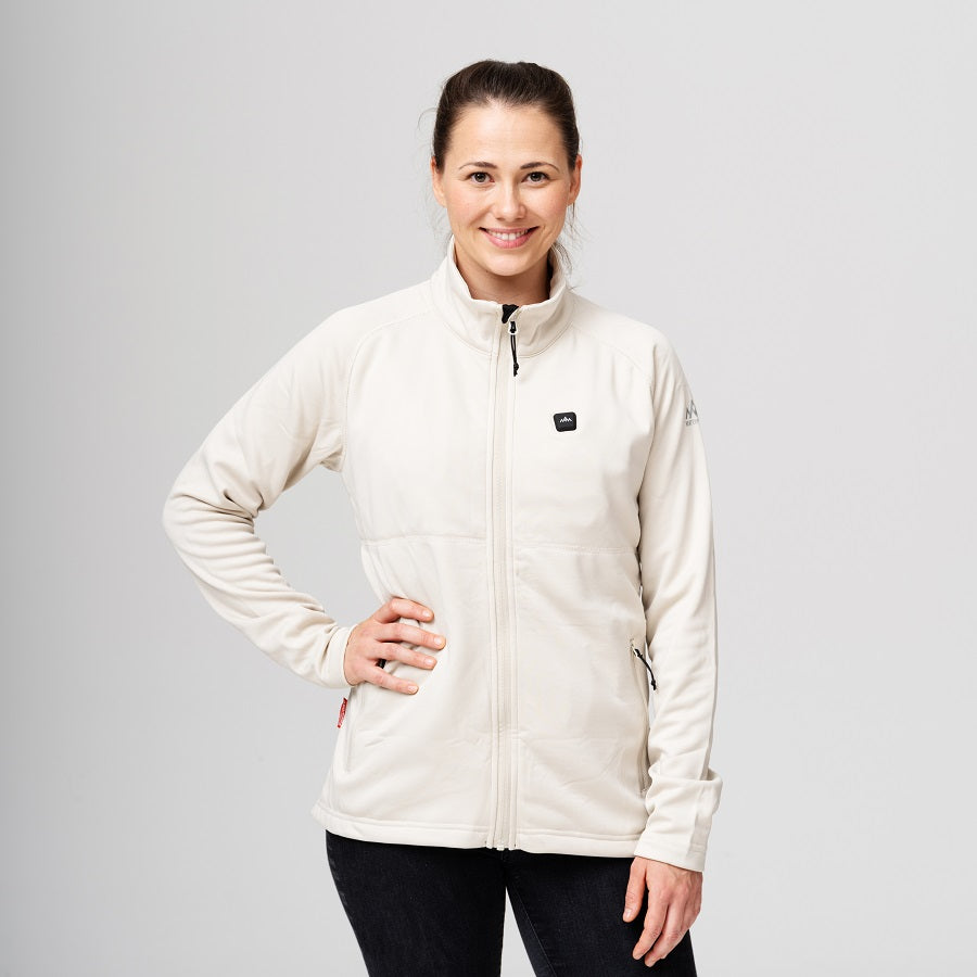 Heat Experience Heatx Heated Fleece Sweater Womens M Sand
