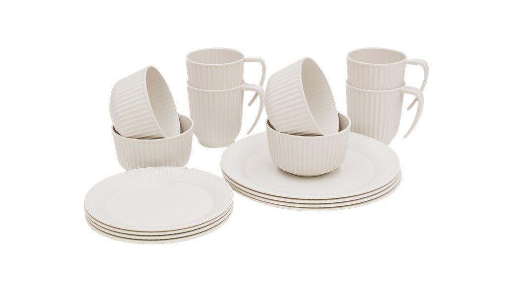 Outwell Delish 4 Person Dinner Set Sandstone