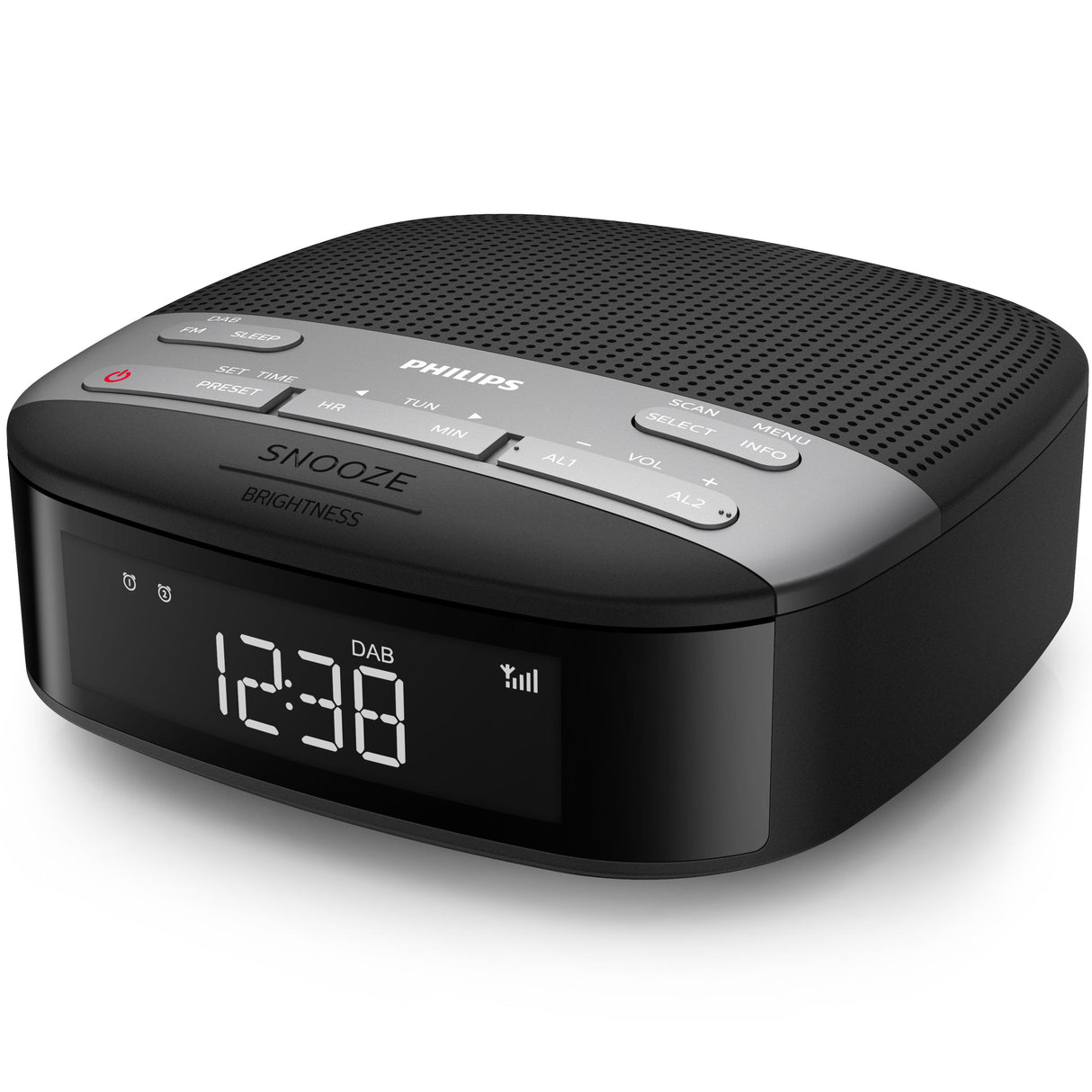 Philips Klockradio DAB+/FM med Dubbla Alarm – TAR3505/12 Svart