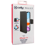 Celly Wallet Case iPhone 11 Svart