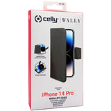 Celly Wallet Case iPhone 14 Pro Svart