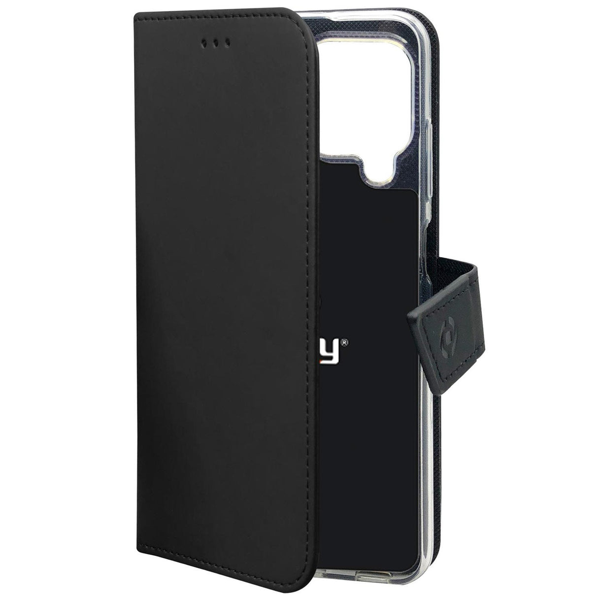 Celly Wallet Case Galaxy A12 Svart
