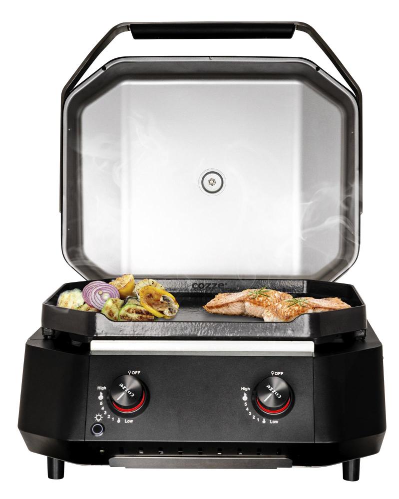 Cozze® G-500 Plancha med lock och två brännare med gasol 5,0 kW