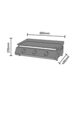 Cozze® G-700 Plancha, 3 brännare, 30 mbar