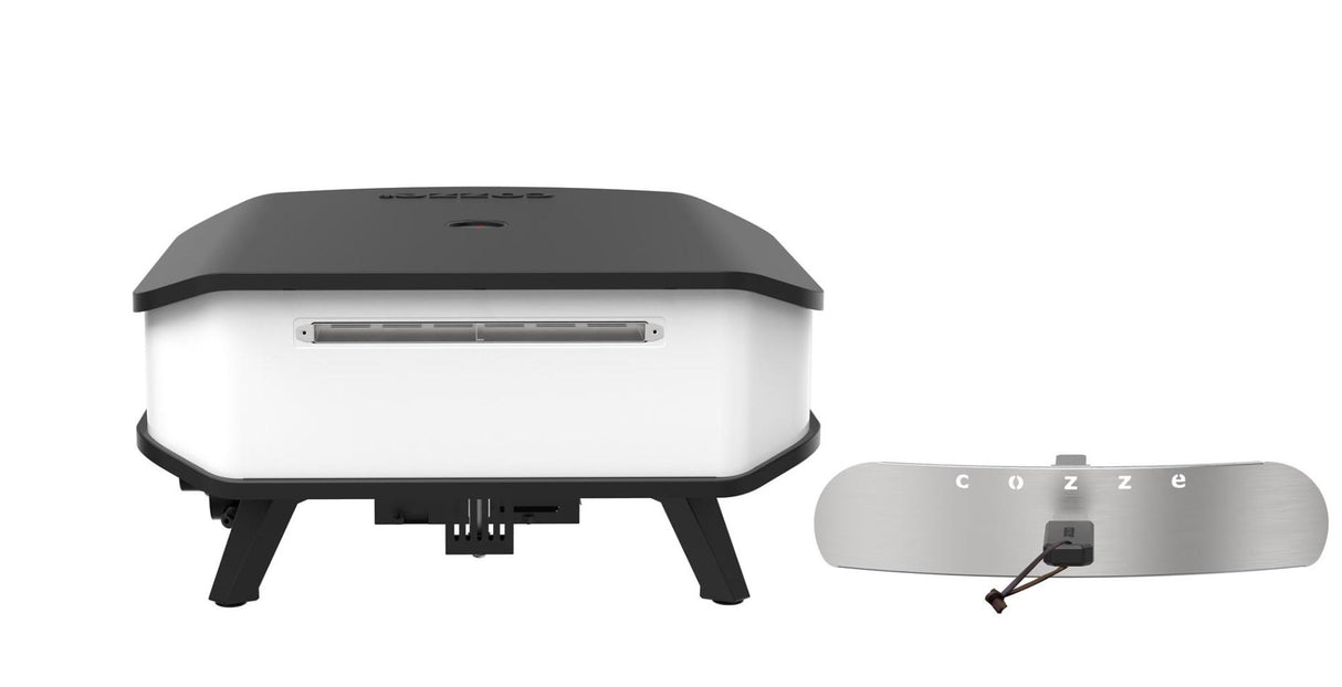 Cozze® Rotate 17" pizzaugn med roterande pizzasten, LED-belysning och lucka