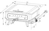 Cozze® 17" el-pizzaugn med pizzasten och frontlucka 230V/2200W