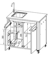Cozze® hörnbord 705x705 SS bänkskiva