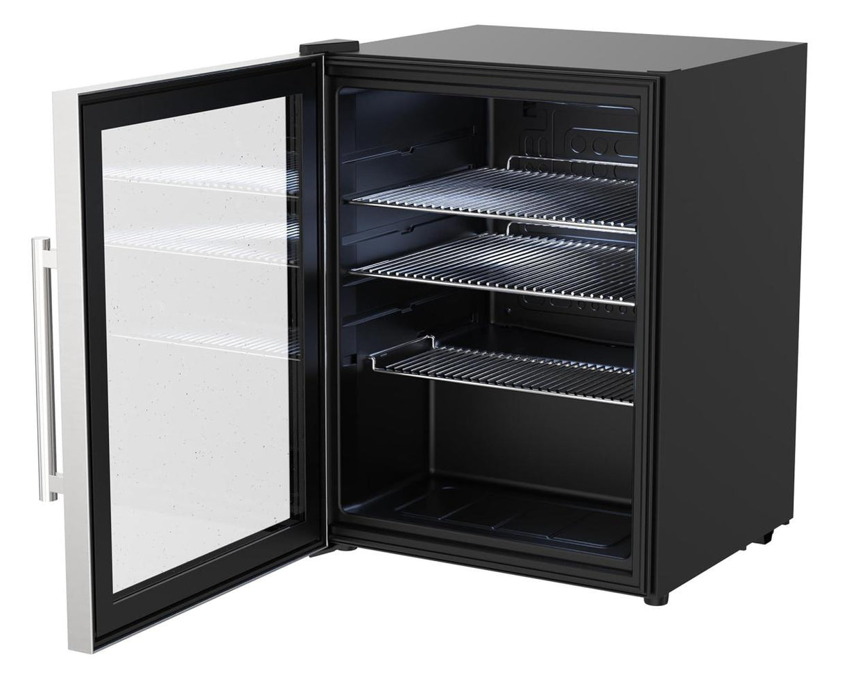 Cozze® kylskåp med stålram och glasfront 60 liter