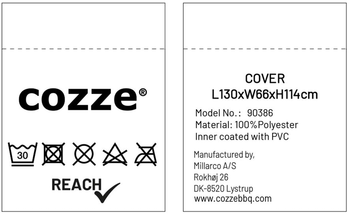 Cozze® överdrag till 90526 + grill/ugn