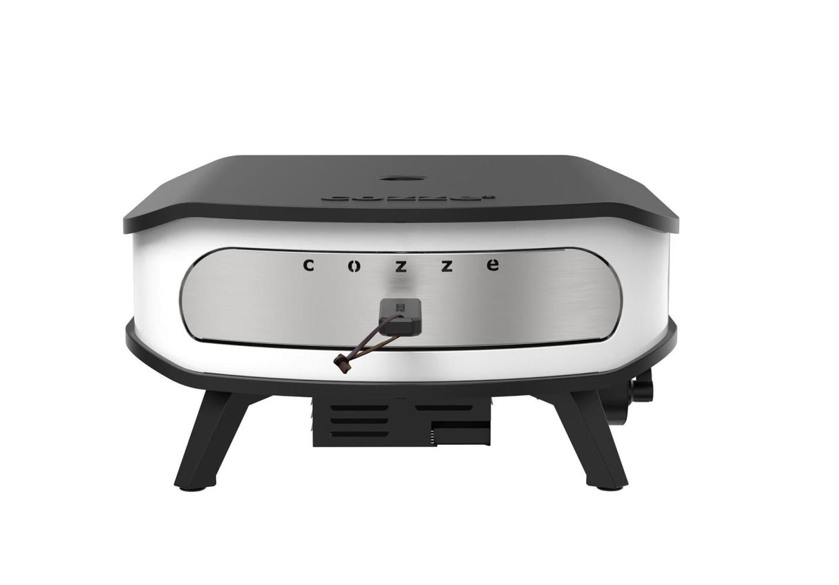 Cozze® Rotate 17" pizzaugn med roterande pizzasten, LED-belysning och lucka