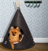 Danish Design Tee Pee Tält för Katt, Grå