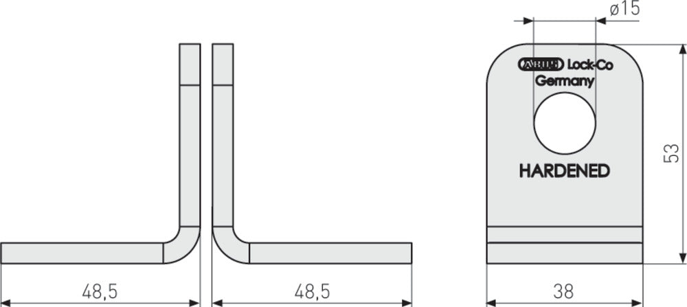 ABUS Ledhasp 115/100