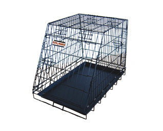 Travel dog car angled cage 75x48x57 cm